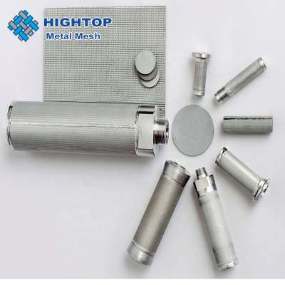 304 316 316l stainless steel sintered screen strainer used in prefilter for water treatment