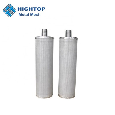 200 micron 304 316L stainless steel sintered powder filter cylinder pleated candle filter