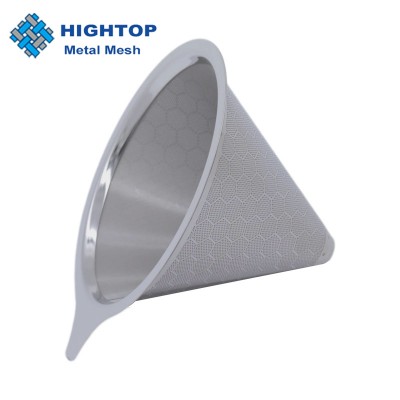 Small Reusable Cone Shape Permanent Metal Stainless Steel Coffee Filter Supplies