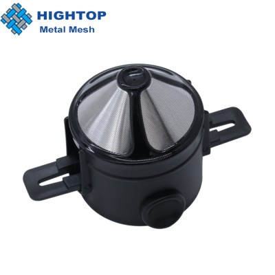 Amazon Hot Portable Stainless Steel Drip Cone Pour Over Coffee Filter with Foldable Holders for Travelling and Camping