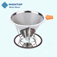 Stainless Steel Coffee Dripper Filter with Removable Cup Stand Lid