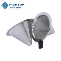 Large Substainable Stainless Steel V60 Reusable Metal Cone Coffee Filter Infuser