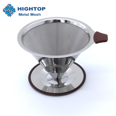 Amazon New Arrival Gold Plated Universal Portable Pour Over 304 Integrated Stainless Steel Coffee Dripper