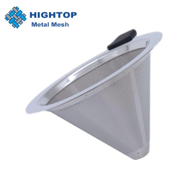 Vietnamese Industual Etching Logo Double Layer Stainless Steel Coffee Strainer Filter