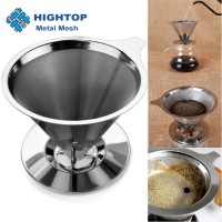 Removable Cup Stand Double Layer Stainless Steel Reusable Pour Over Coffee Filter