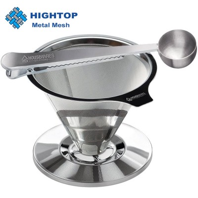 Titanium Coated Stainless Steel Coffee Filter with Holder